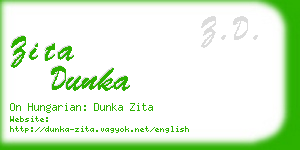 zita dunka business card